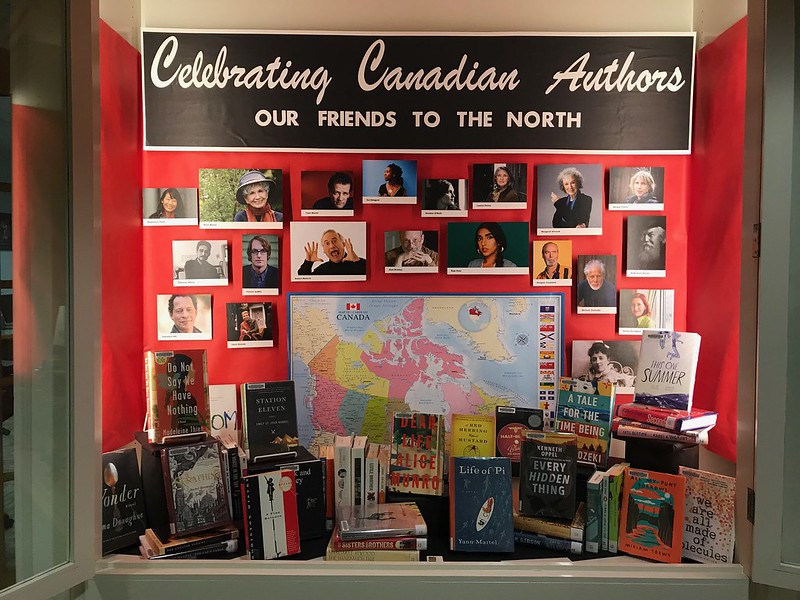 Display of Canadian authors and their works